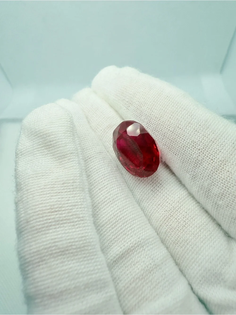 Red Oval Faceted Gemstone - Women Jewelry